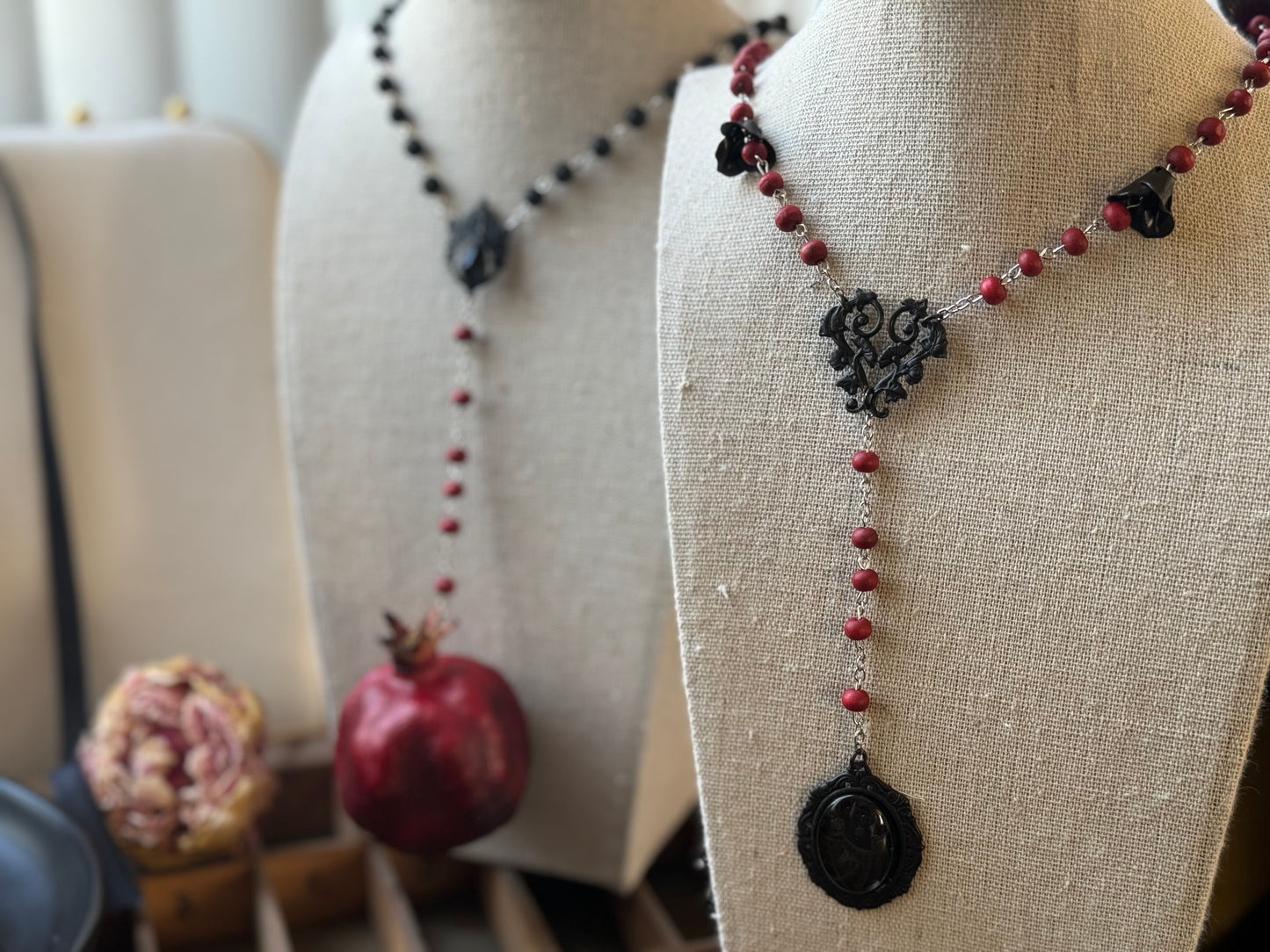 Victorian mourning bead roasry